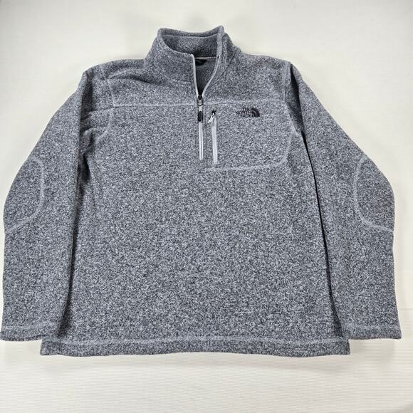 The North Face Gordon Lyon's 1/4 Zip Fleece Gray Long Sleeve Sweater Size XL - Picture 1 of 6